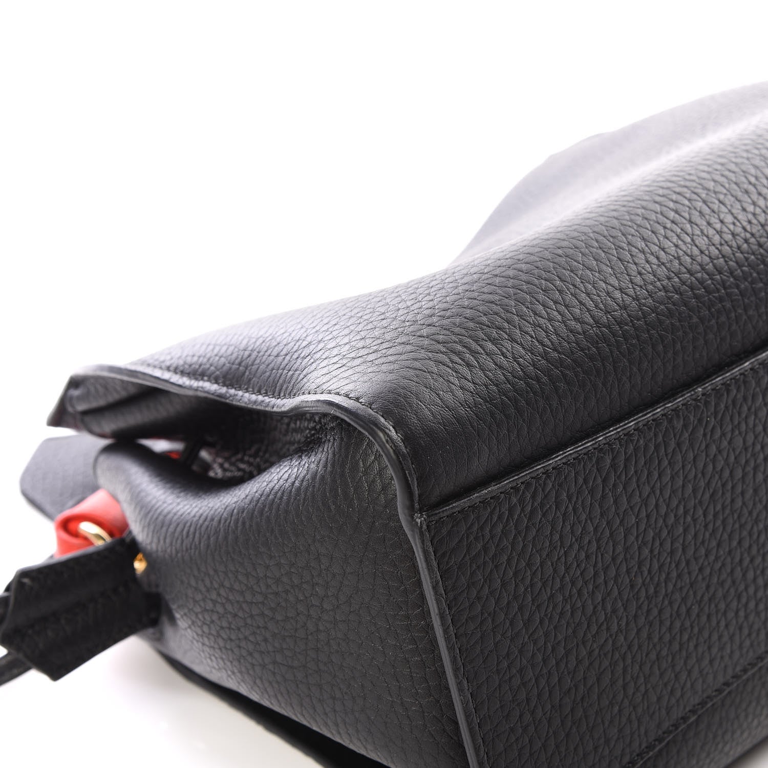 Mulberry Heavy Grain Small Iris Tote Black Red 7 of 10