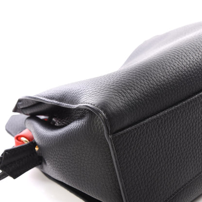 Mulberry Heavy Grain Small Iris Tote Black Red 7 of 10