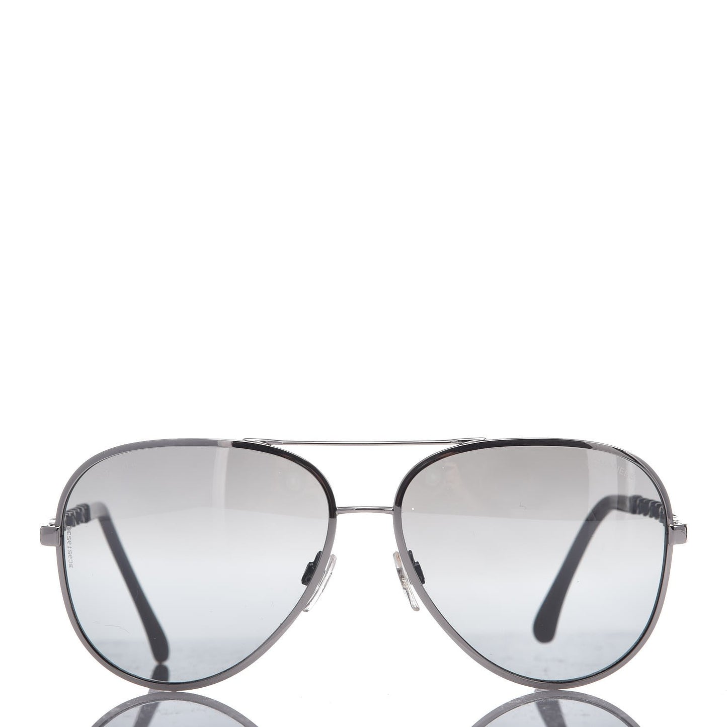 Lambskin Aviator Chain Sunglasses 4194-Q Silver