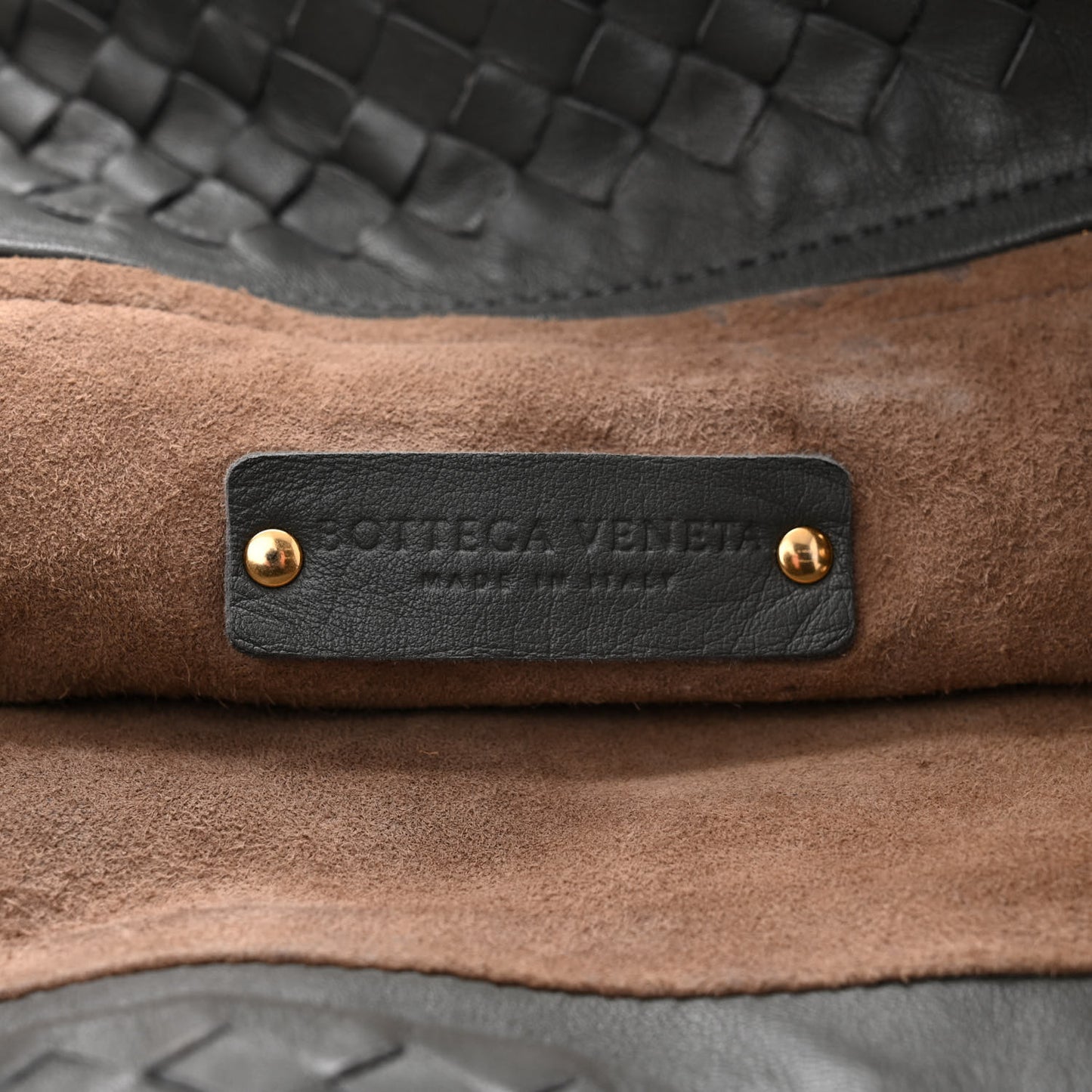 Nappa Intrecciato Medium Garda Bag Light Grey