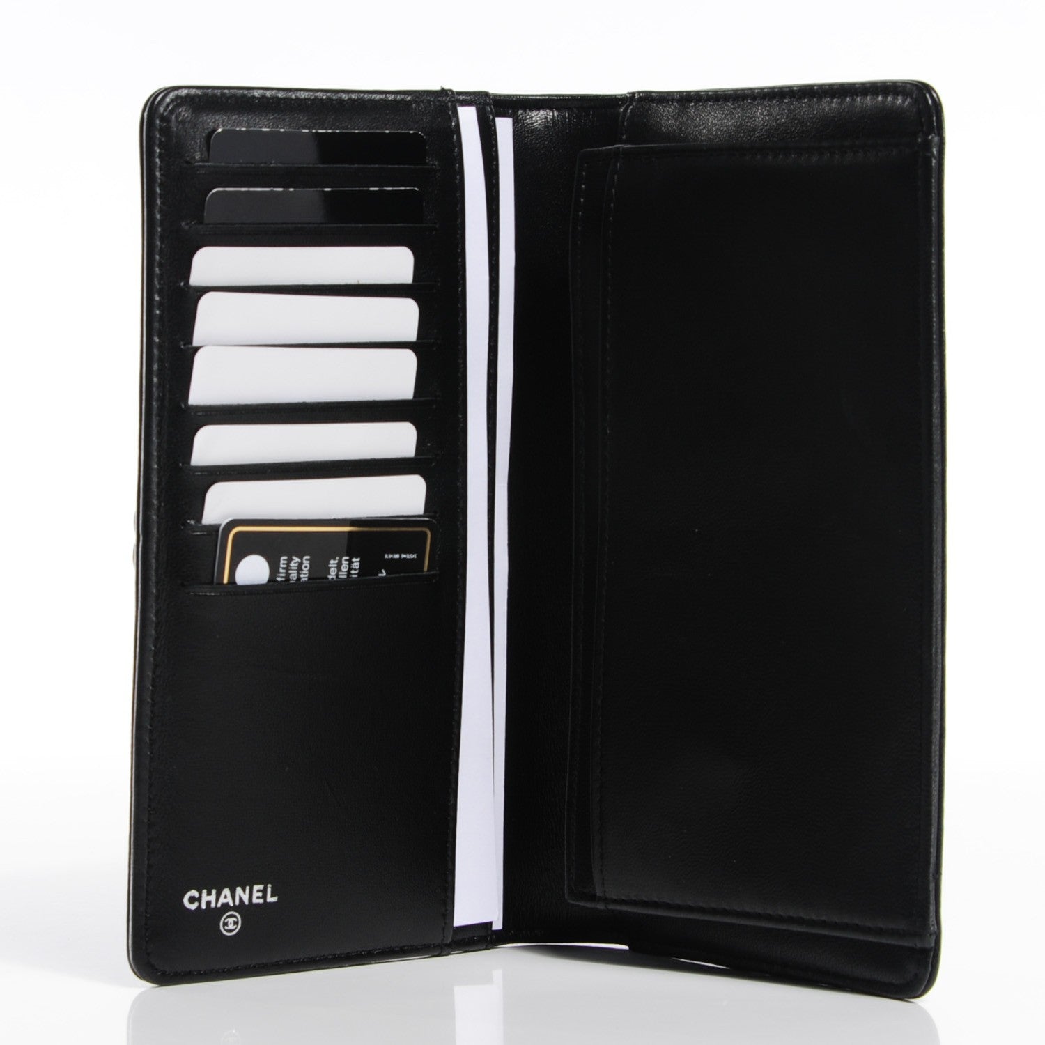 Chanel Lambskin Quilted Boy Yen Wallet Black 5 of 8
