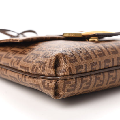 Fendi Zucchino Spalmati Vitello Tube Messenger Bag Nocciola Castagna 6 of 10