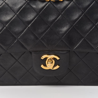 Chanel Lambskin Quilted Medium Double Flap Black 11 of 12