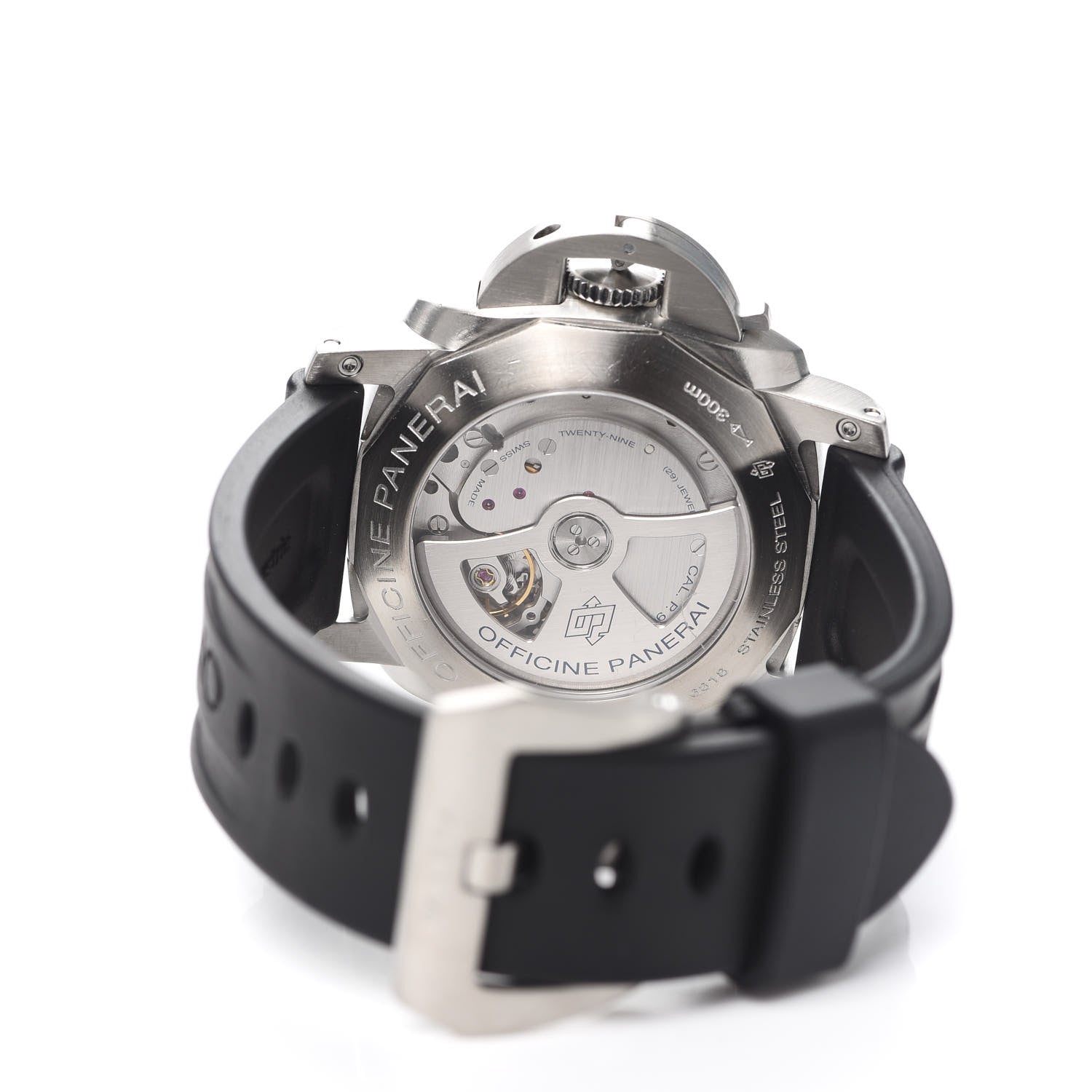 Panerai Stainless Steel Rubber 44mm Luminor 1950 3 Day GMT Power Reserve Automatic Watch Black PAM00347 4 of 5