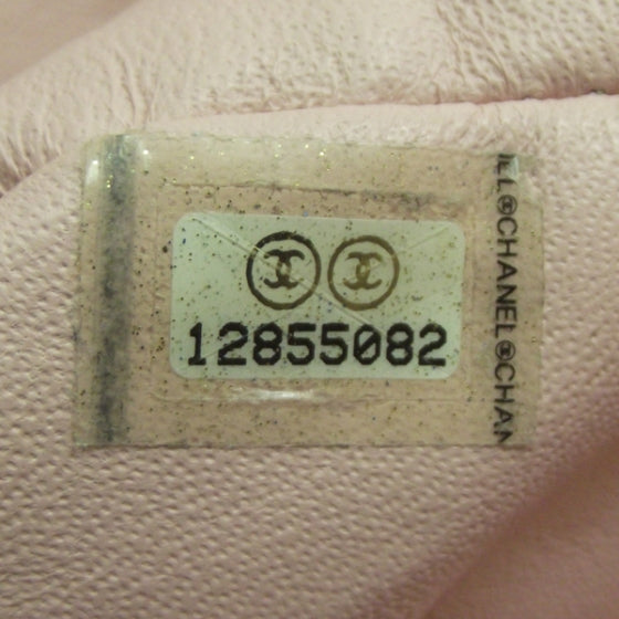 Lambskin Medium Double Flap Light Pink