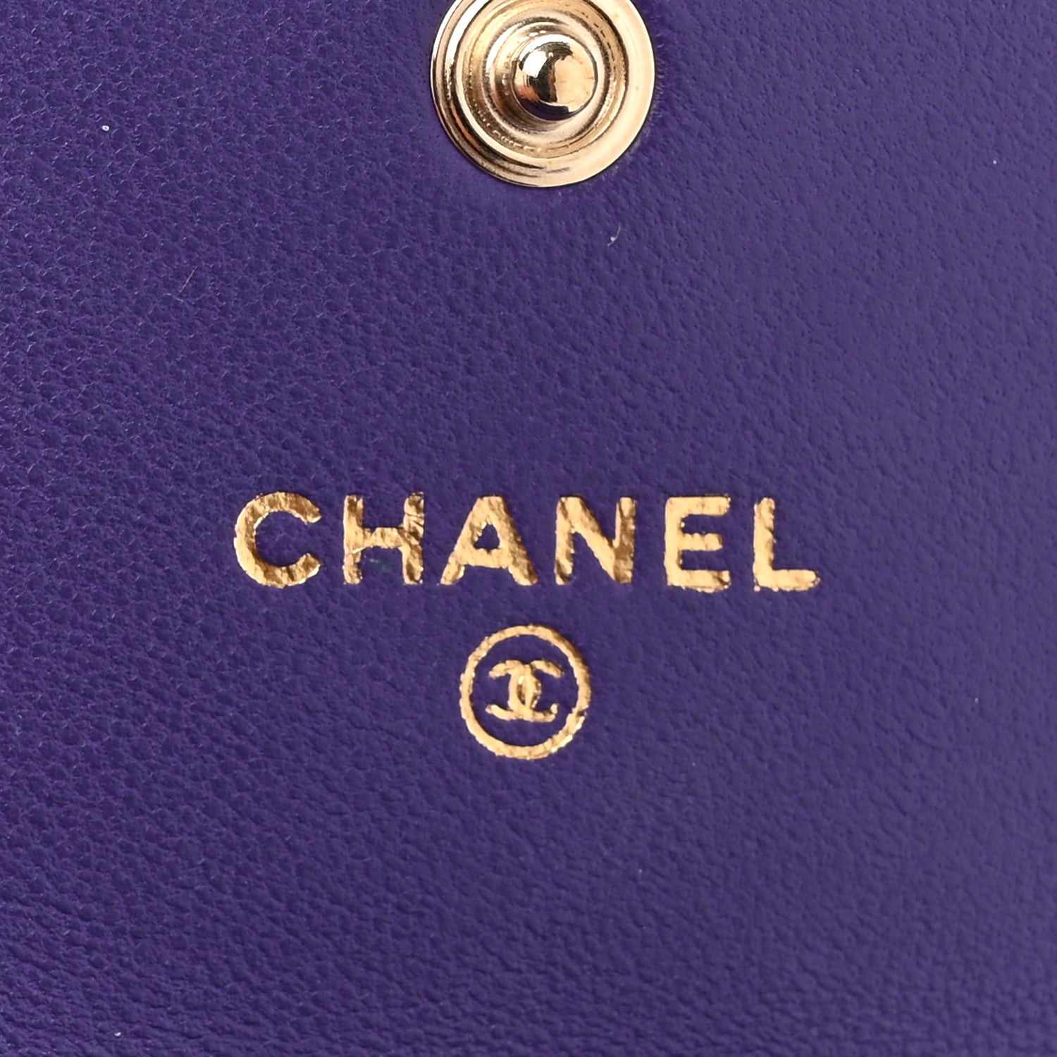 Chanel Lambskin Quilted Boy Flap Card Holder Purple 6 of 10