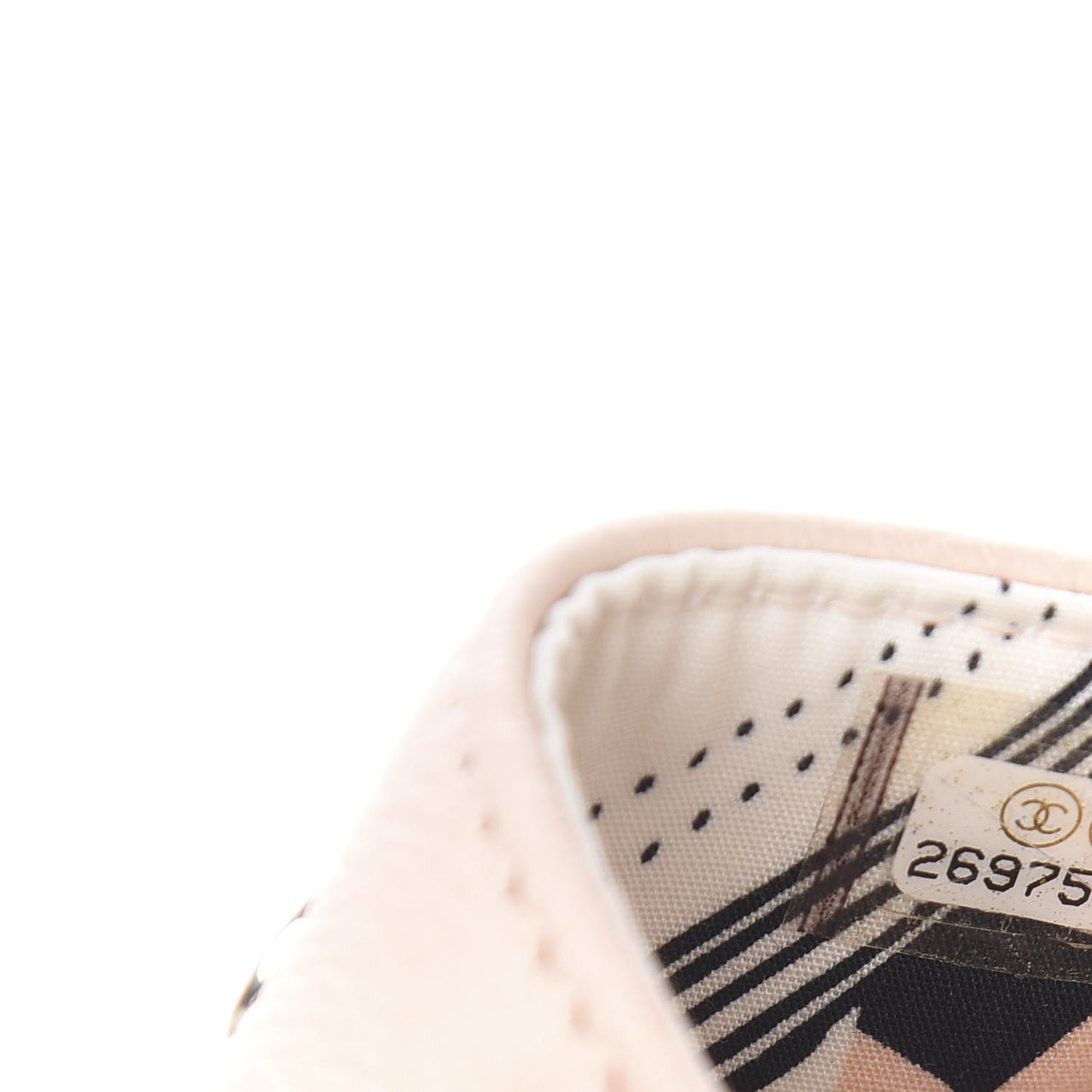 Goatskin Camellia CC Flap Card Holder Light Beige