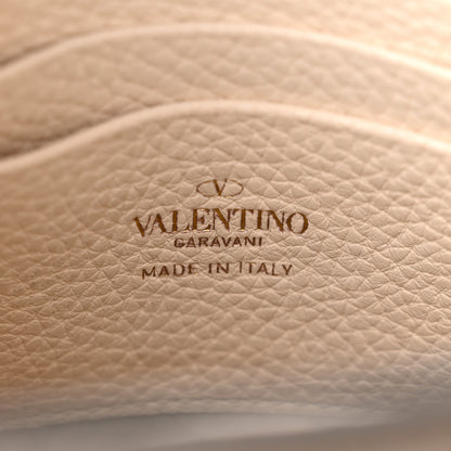 Valentino Garavani Pebbled Calfskin Rockstud North South Crossbody Bag Light Ivory 6 of 9
