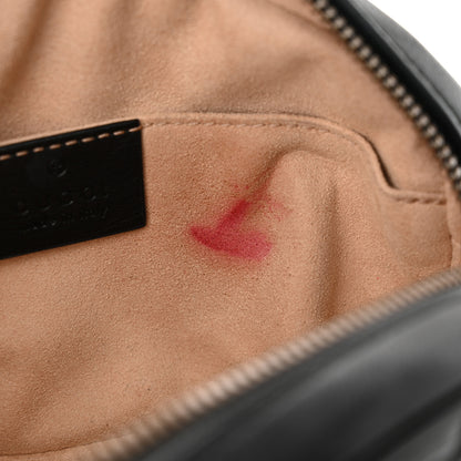 Gucci Calfskin Matelasse GG Marmont Belt Bag 75 30 Black 12 of 14