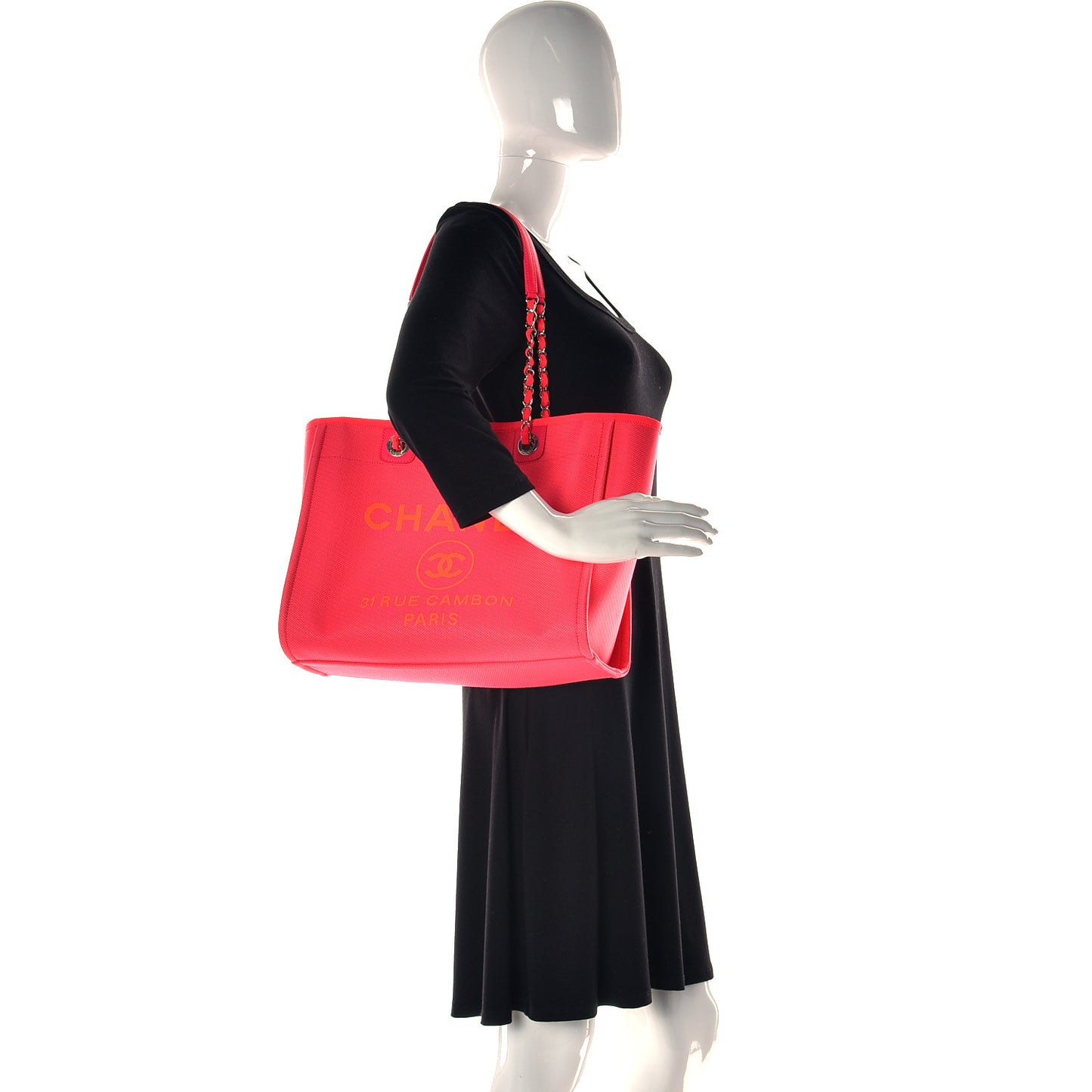 Mixed Fibers Small Deauville Tote Pink Orange