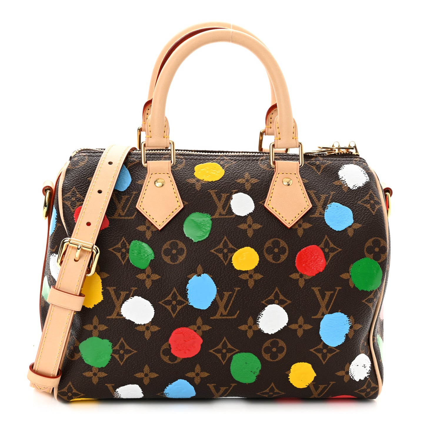 LV X YK Monogram Speedy Bandouliere 25 Multicolor