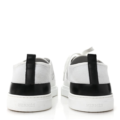 Hermes Calfskin Deep Sneakers 40 White Multicolor 5 of 9