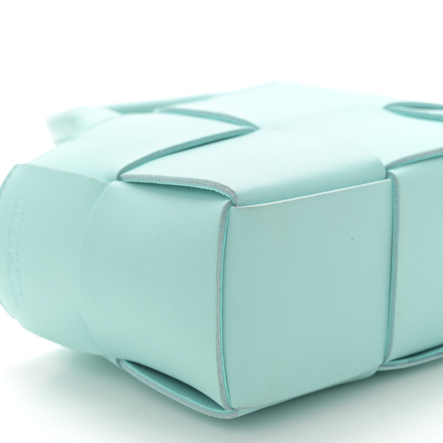 Lambskin Maxi Intreccio Candy Arco Tote Celadon