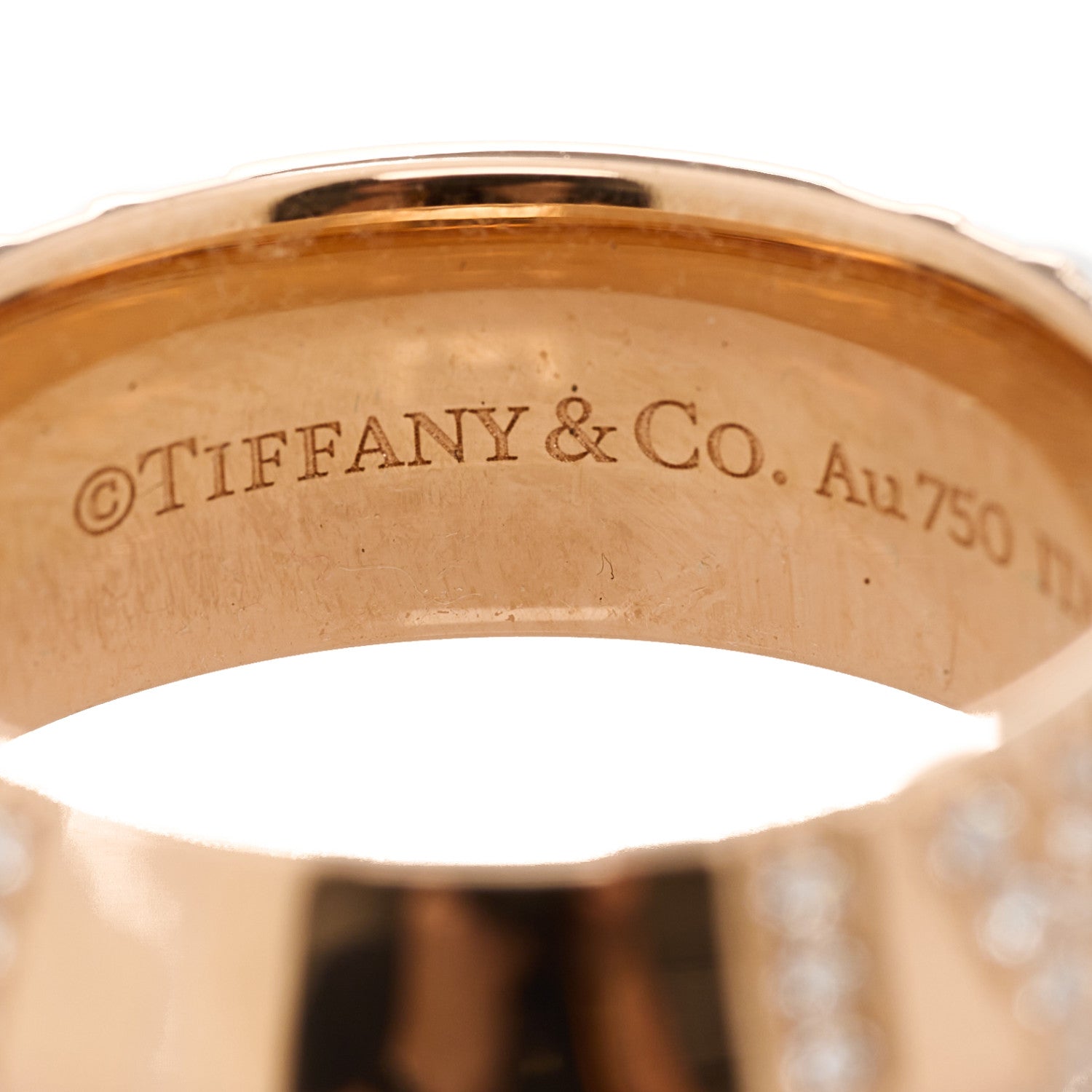 Tiffany 18K Rose Gold Diamond Atlas X Closed Wide Ring 54 7 3 of 4