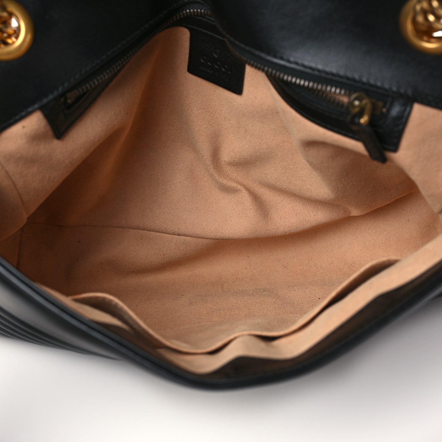 Gucci Calfskin Matelasse Medium GG Marmont Shoulder Bag Black 5 of 9