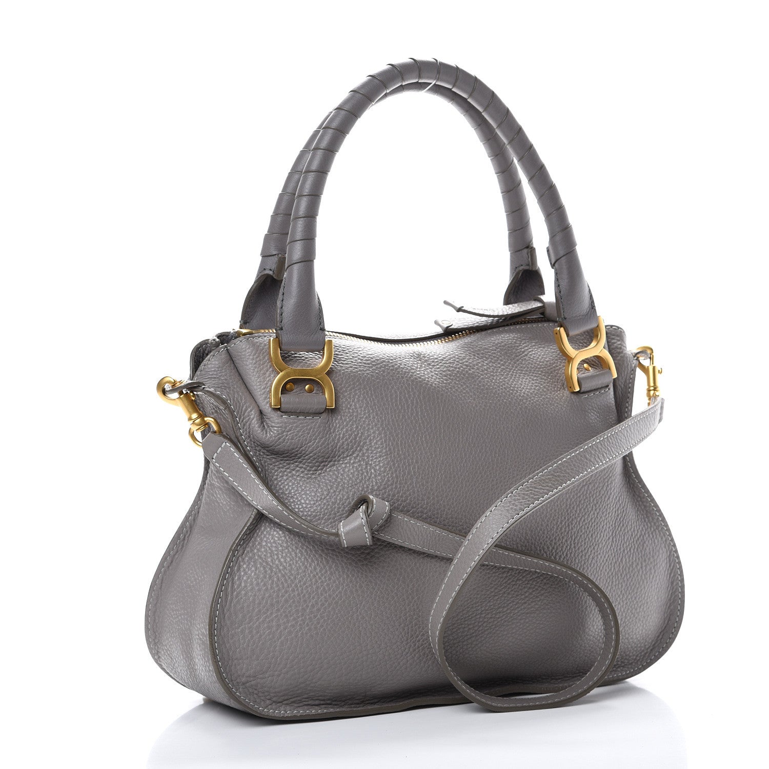 Chloe Calfskin Medium Marcie Satchel Cashmere Grey 2 of 11