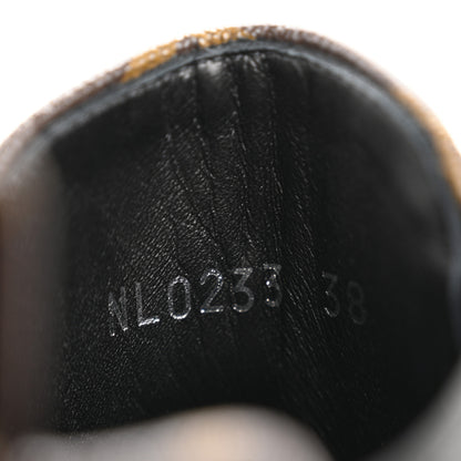 Louis Vuitton Calfskin Monogram Beaubourg Ankle Boots 38 Black 9 of 9
