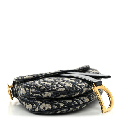 Christian Dior Oblique Mini Saddle Bag Blue 4 of 10