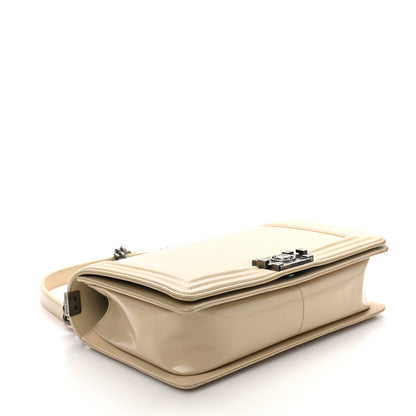 Chanel Patent New Medium Boy Reverso Flap Beige 4 of 11
