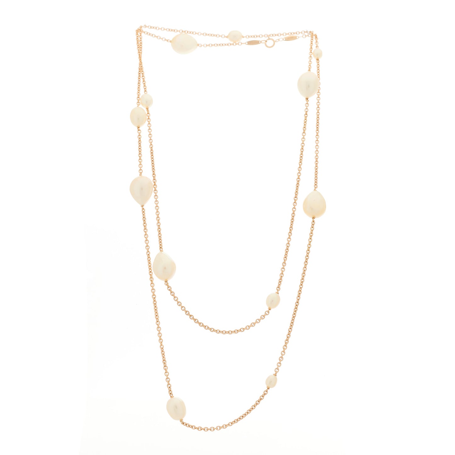 18K Yellow Gold Elsa Peretti Pearls By The Yard Sprinkle Necklace