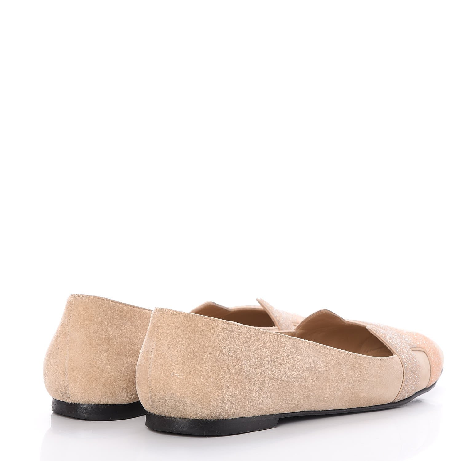 Hermes Suede Goatskin Crystal Powder Nice Ballerina Flats 39 Nude 4 of 10