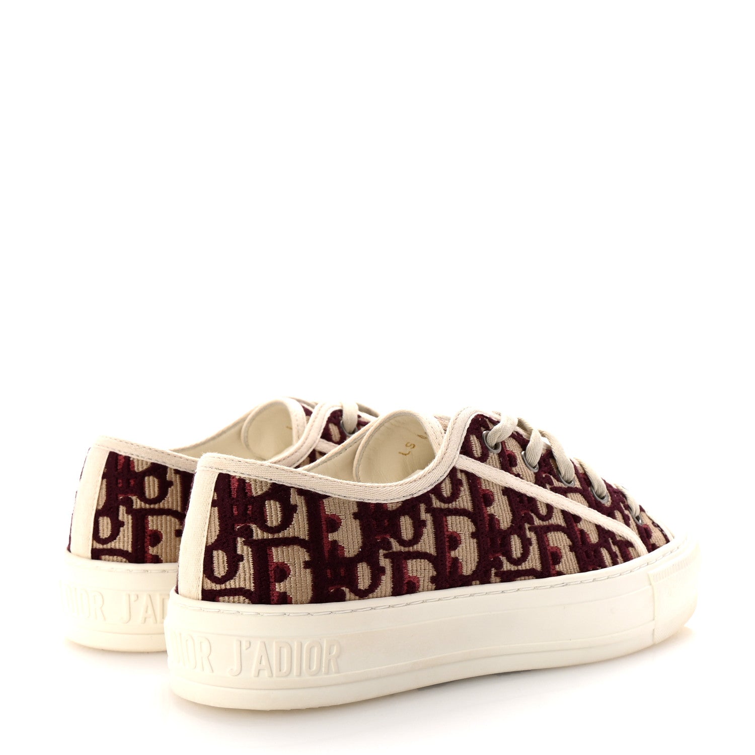 Christian Dior Canvas Oblique Walk'N'Dior Low Top Sneakers 36 Deep Amaranth 5 of 11