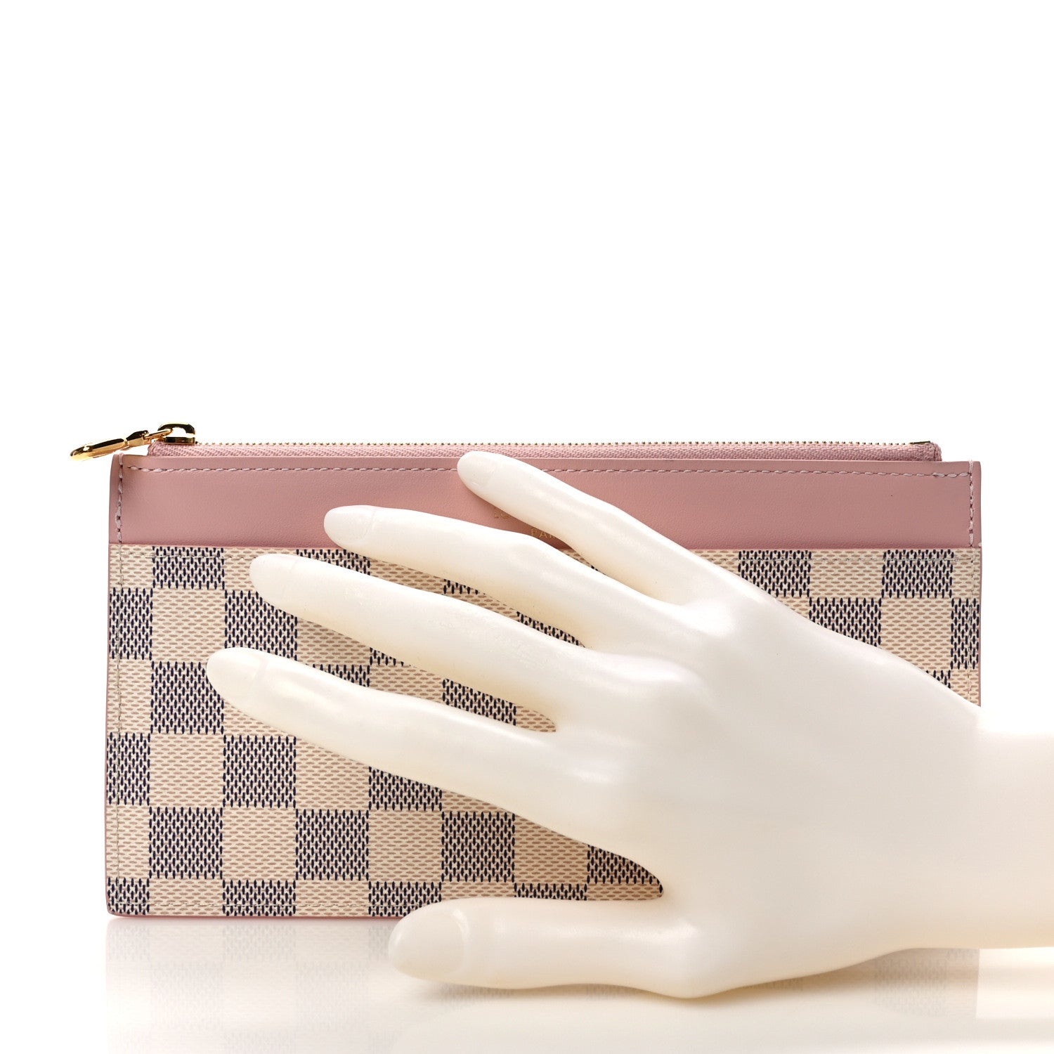 Louis Vuitton Damier Azur Slim Purse Rose Ballerine 2 of 6