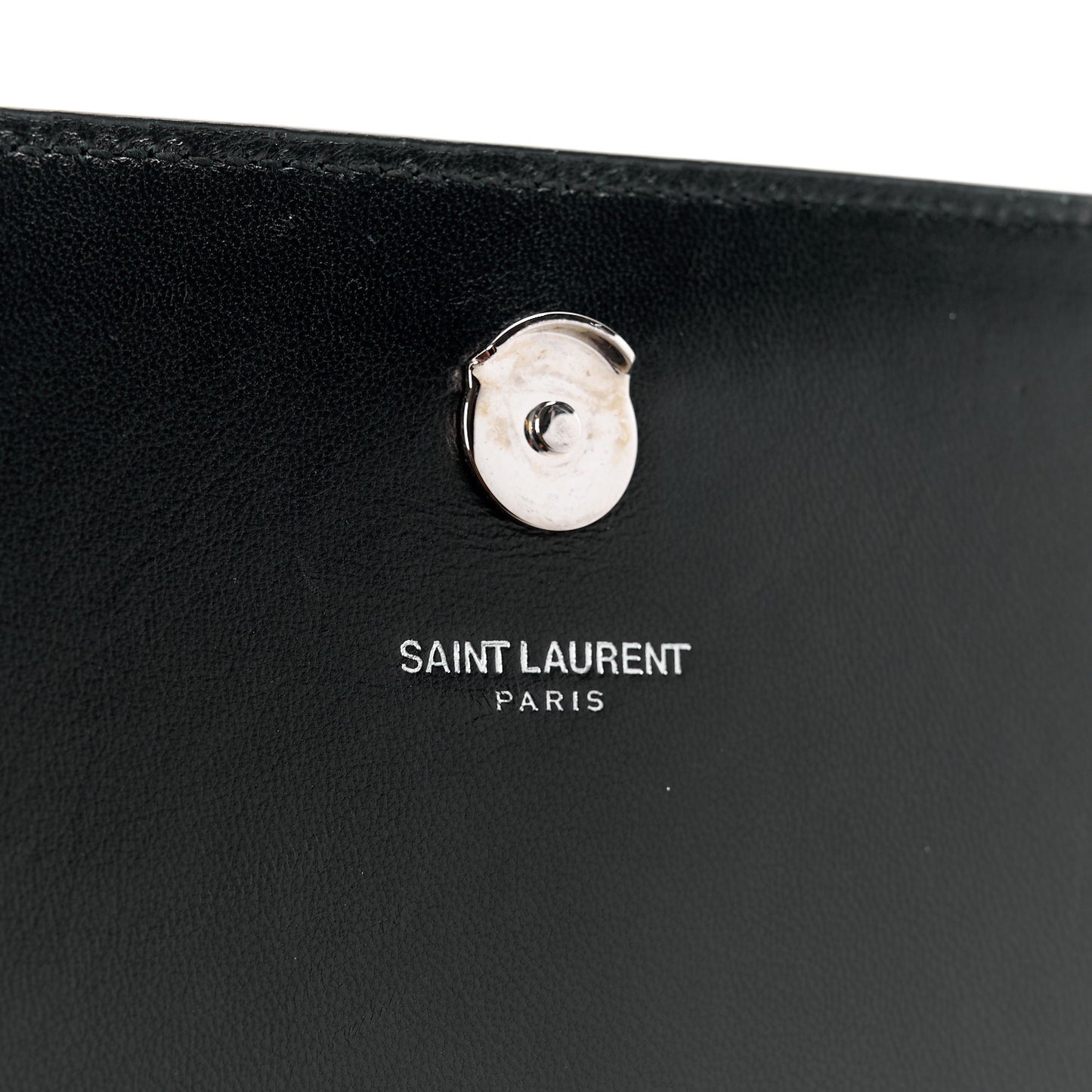 SAINT LAURENT Suede Star Medium Monogram Kate Satchel Black