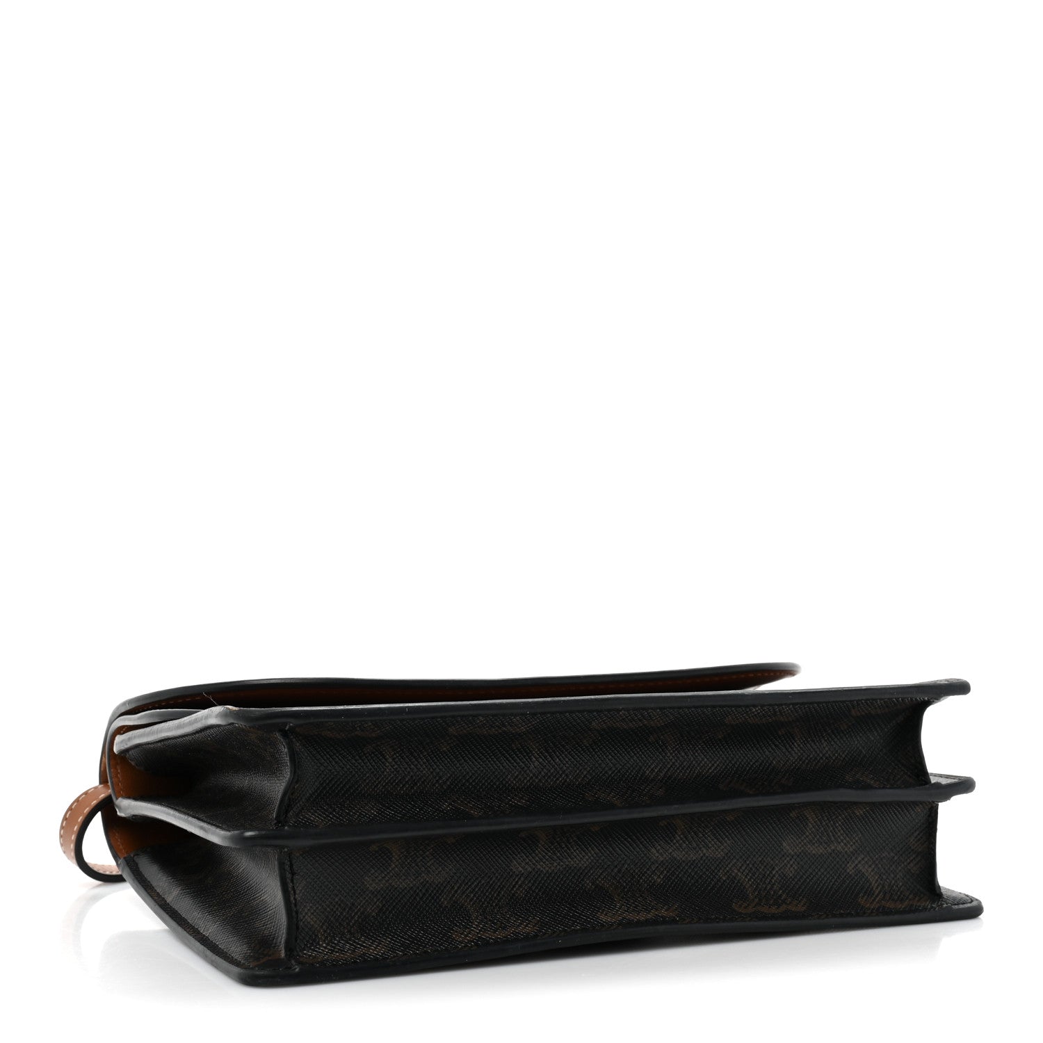 Celine Triomphe Canvas Lambskin Wallet On Strap Tan 4 of 15