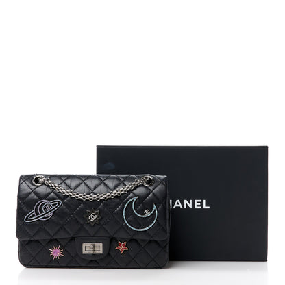 Chanel Aged Calfskin Space Charms 2.55 Reissue 225 Flap Black 12 of 12