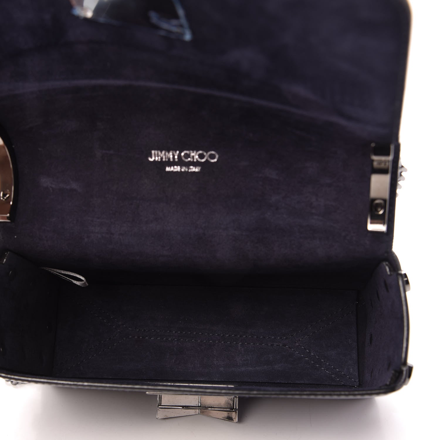 Jimmy Choo Metallic Calfskin Lockett Petite Shoulder Bag Purple 5 of 10