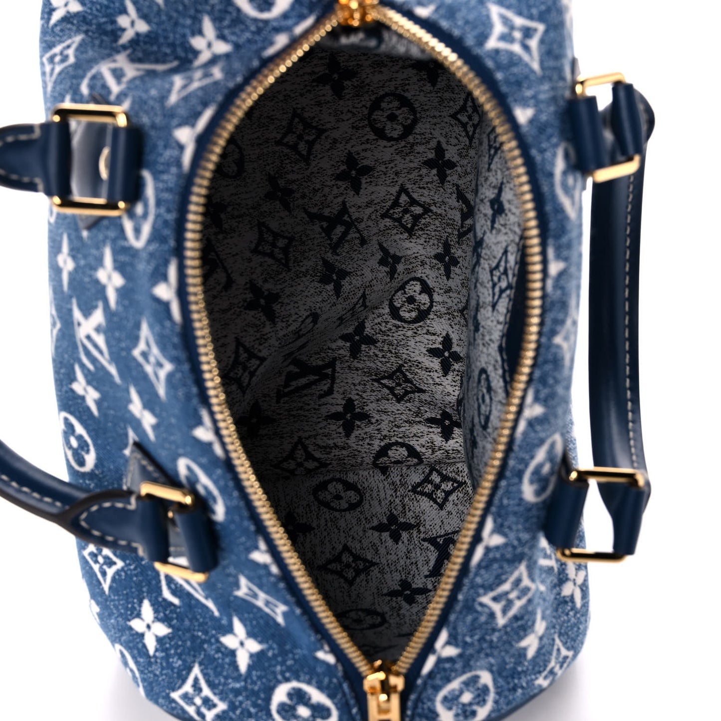 Monogram Jacquard Denim Speedy Bandouliere 25 Bleu