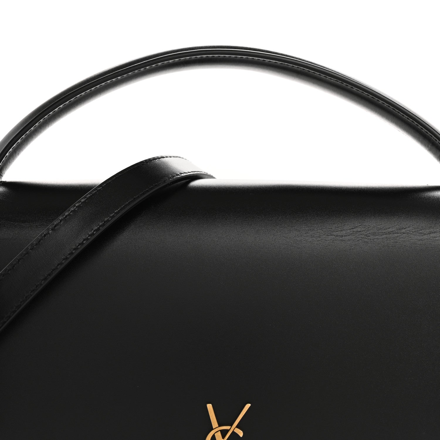 Saint Laurent Box Calfskin Voltaire Top Handle Crossbody Bag Black 9 of 14