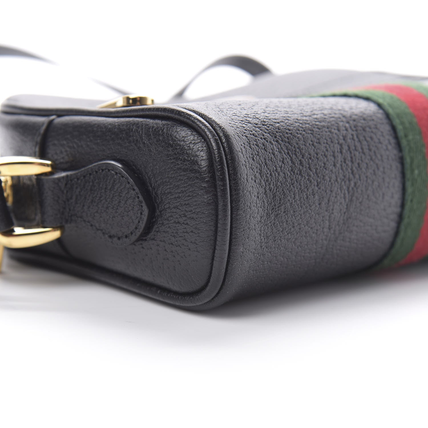 Gucci Calfskin Web Mini Ophidia Shoulder Bag Black 9 of 12