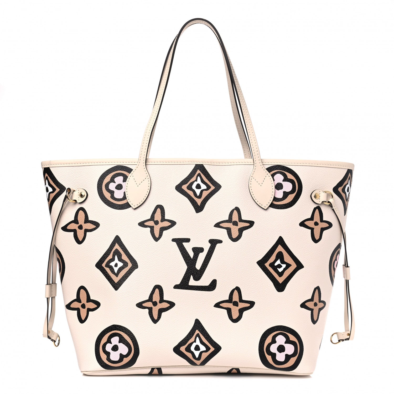 Louis Vuitton Monogram Giant Wild At Heart Neverfull MM Creme 1 of 4