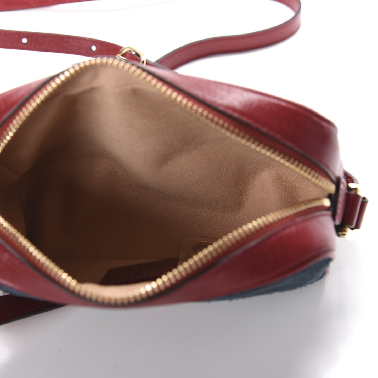 Suede Calfskin Web Mini Ophidia Shoulder Bag New Blue Romantic Cherry
