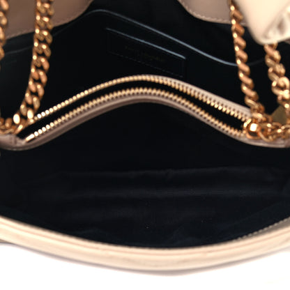 Saint Laurent Calfskin Y Quilted Monogram Small Loulou Chain Satchel Dark Beige 4 of 4