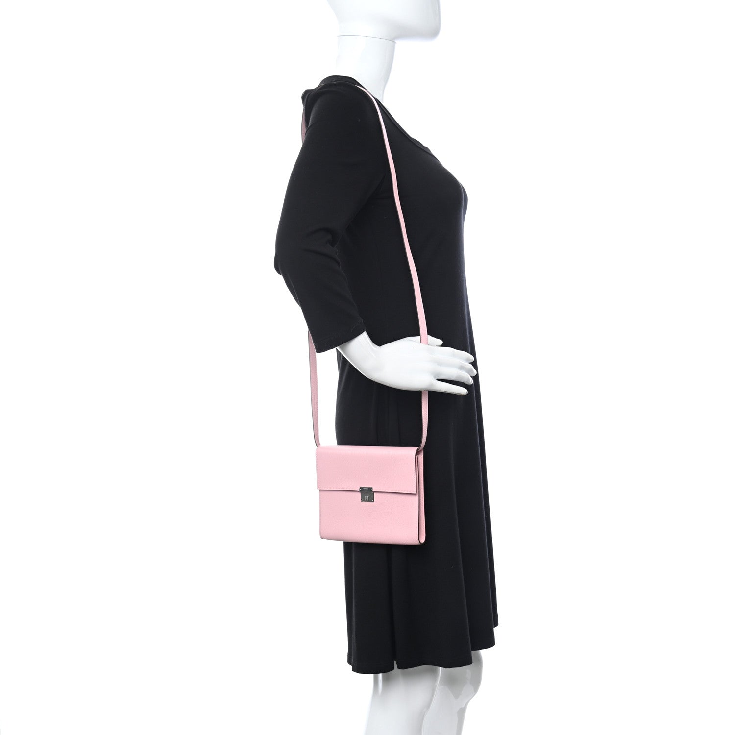 Hermes Chevre Mysore Clic 16 Wallet Rose Sakura 2 of 11