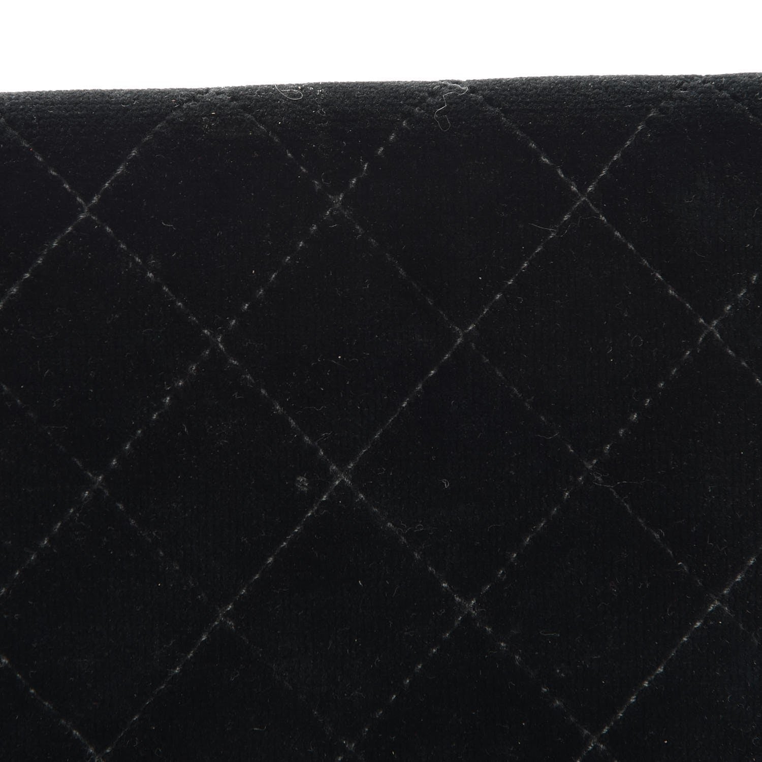 Chanel Velvet Quilted Boy Wallet On Chain WOC Black 11 of 16