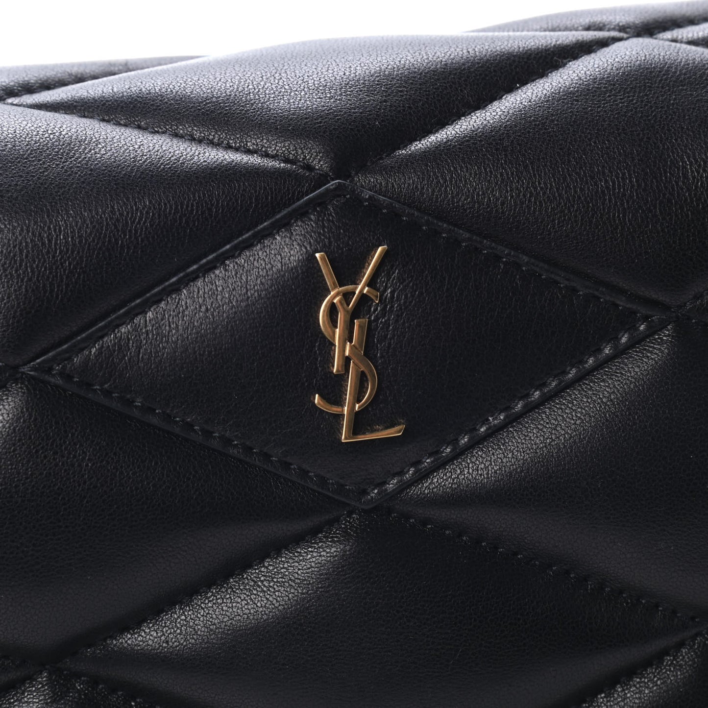 Lambskin Quilted Sade Puffer Envelope Clutch Black