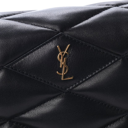Saint Laurent Lambskin Quilted Sade Puffer Envelope Clutch Black 6 of 8