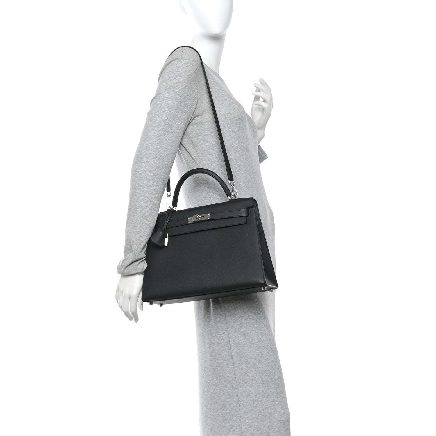 Hermes Epsom Kelly Sellier 32 Black 2 of 10