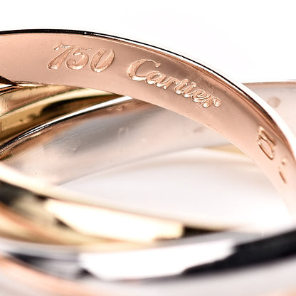 Cartier 18K Pink Yellow White Gold Small Trinity Ring 51 5.75 4 of 5