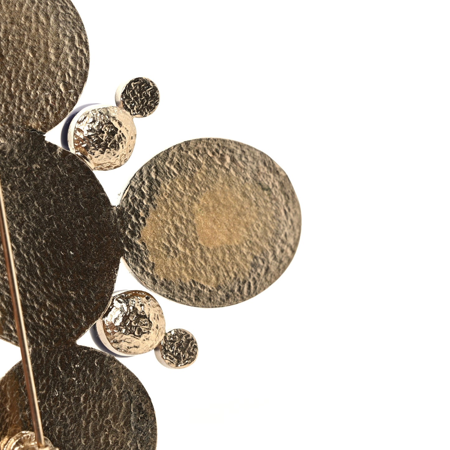 Enamel Tweed CC Brooch Multicolor