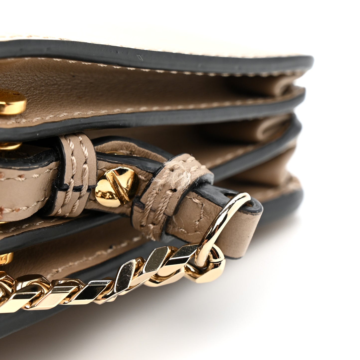 Calfskin Small Madison Chain Clutch Rose Beige