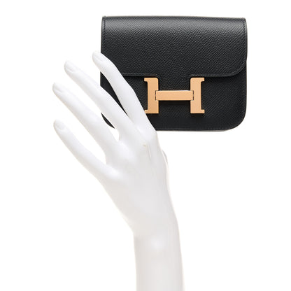 Hermes Epsom Constance Slim Wallet Black 2 of 11