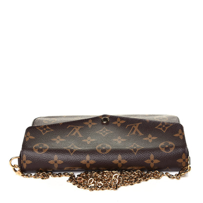 Louis Vuitton Monogram Pochette Felicie Chain Wallet Fuchsia 10 of 13