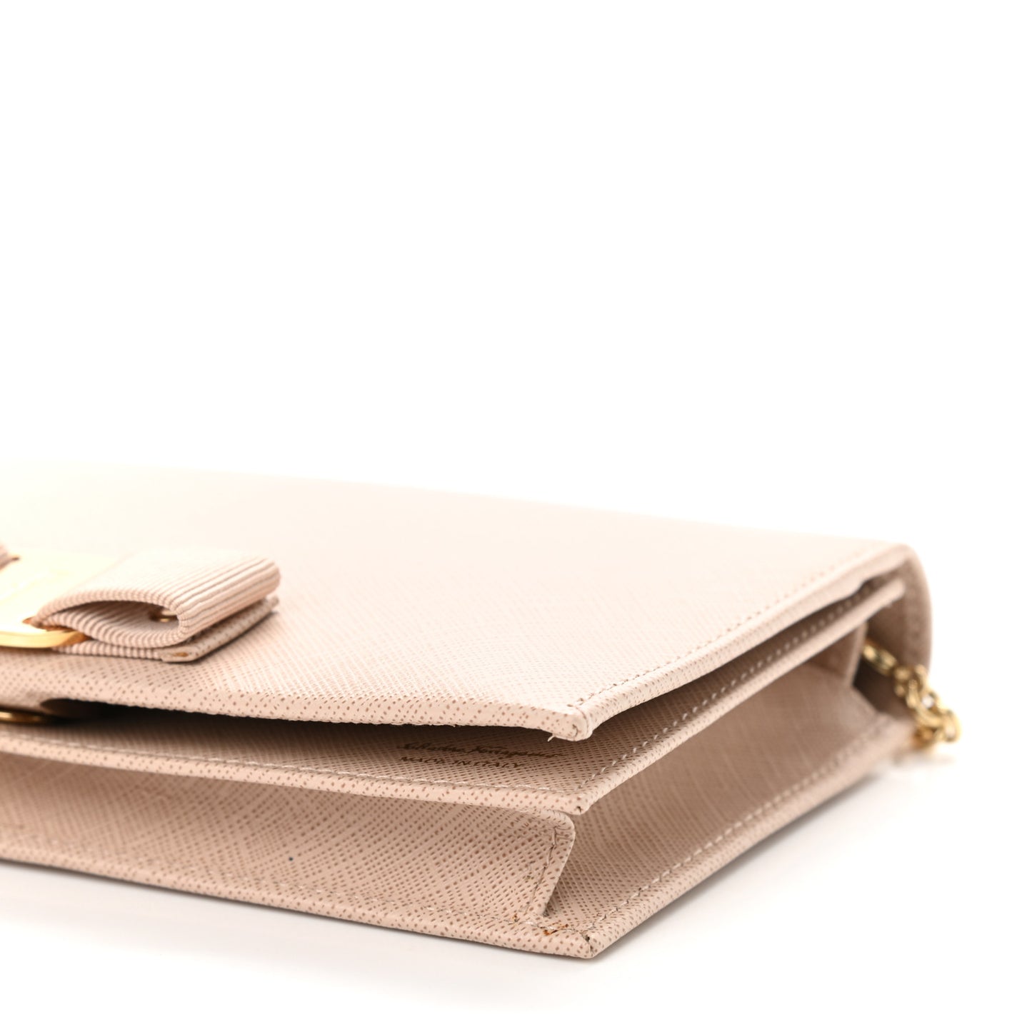 Calfskin Miss Vara Wallet On Chain New Bisque