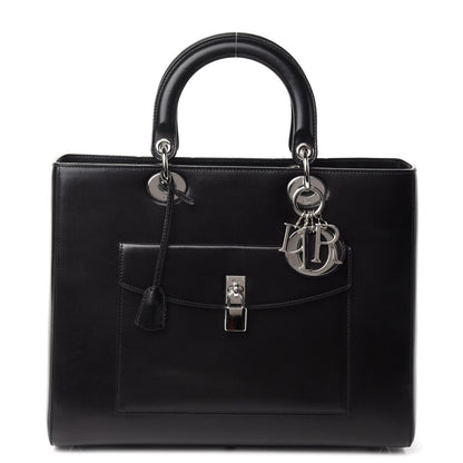 Christian Dior Box Calfskin Lady Dior Pouch Tote Black 1 of 10