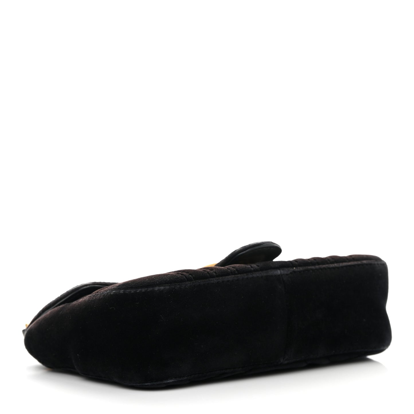 Velvet Matelasse Mini GG Marmont Shoulder Bag Black